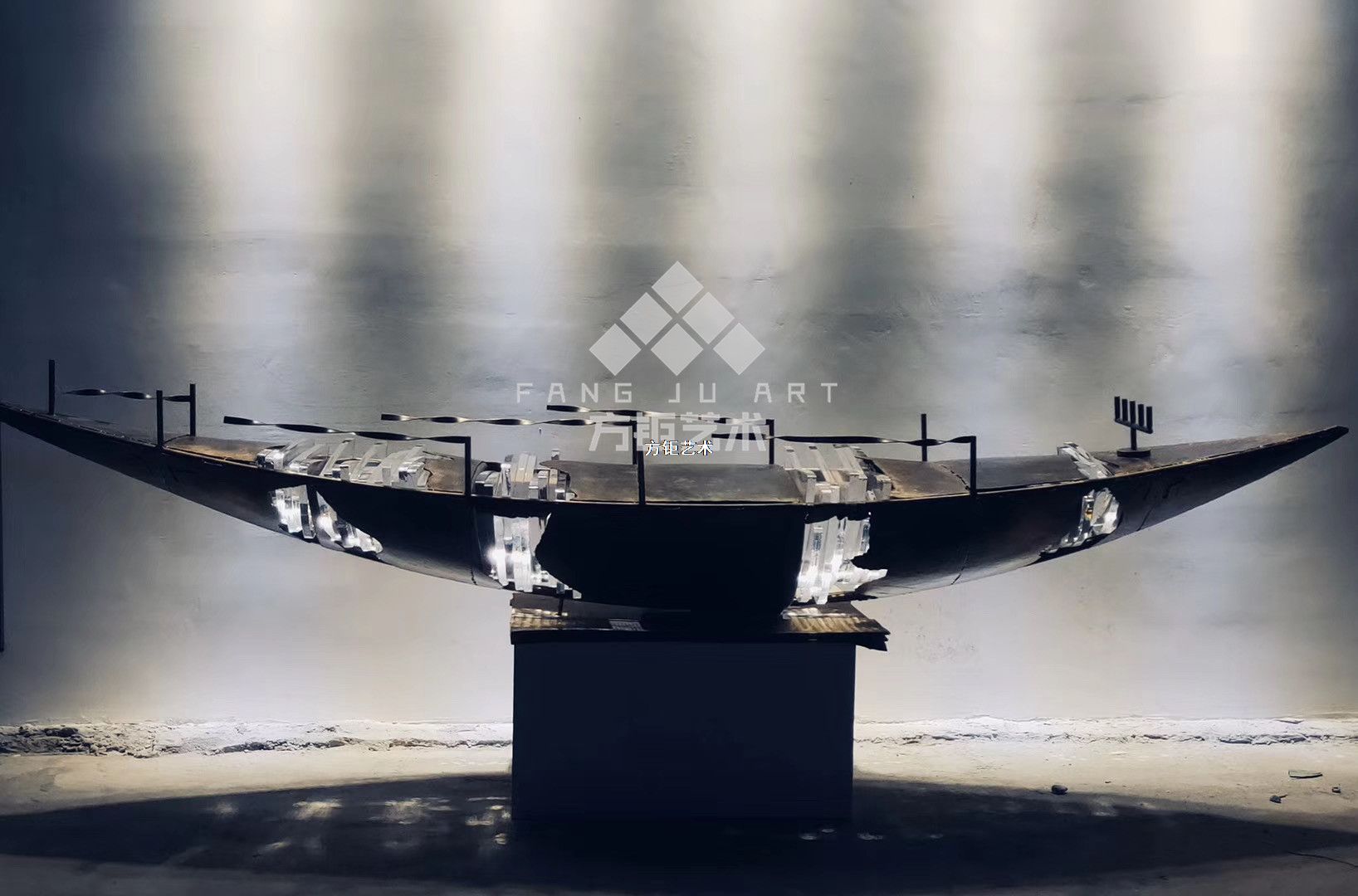 藝術擺件 金屬船